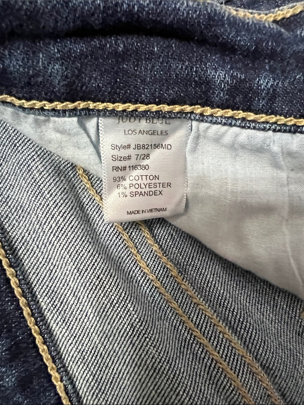 Judy Blue Dark Blue Distressed Skinny Jeans - Picture 11 of 12